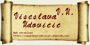 Višeslava Udovičić vizit kartica